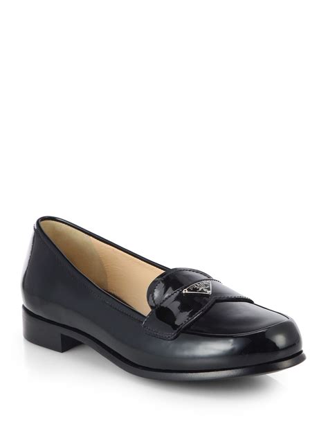 patent leather loafers prada|Black Patent leather loafers .